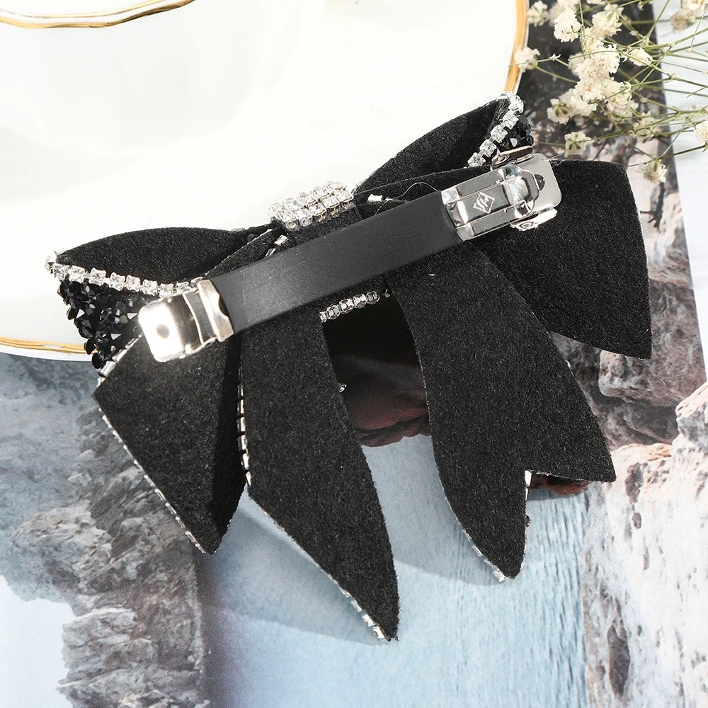 Bow Rhinestone Hair Clip