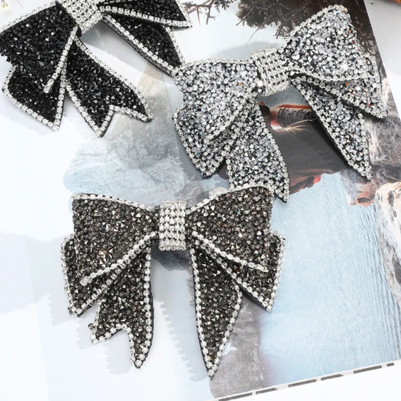 Bow Rhinestone Hair Clip