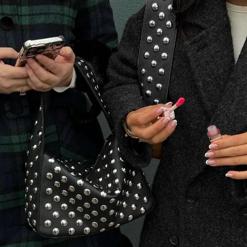 Metal Stone Handle Bag