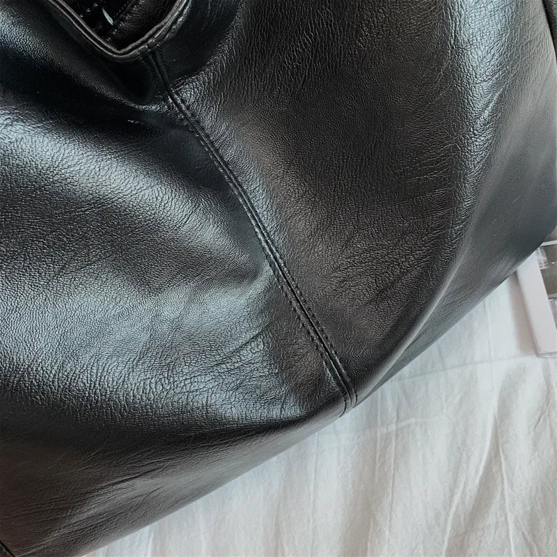 Faux Leather Shoulder Bag