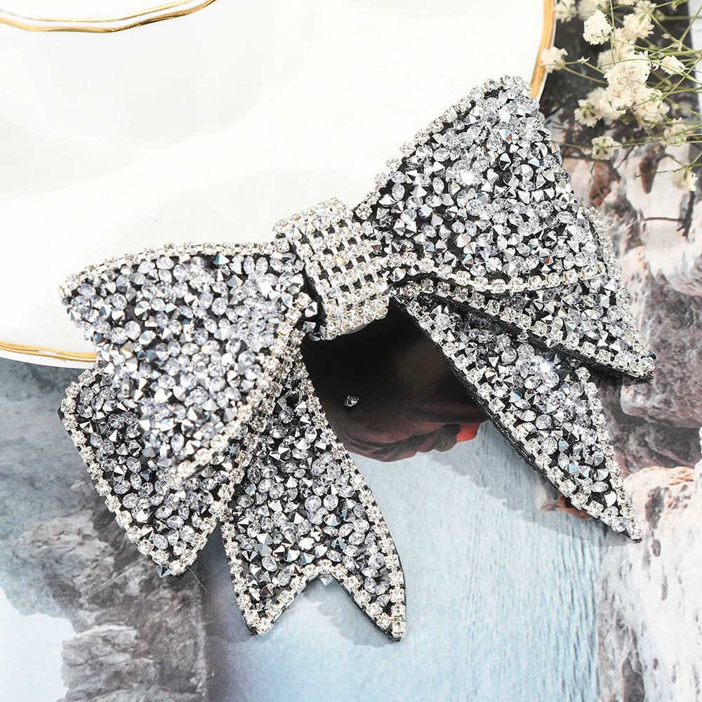 Bow Rhinestone Hair Clip