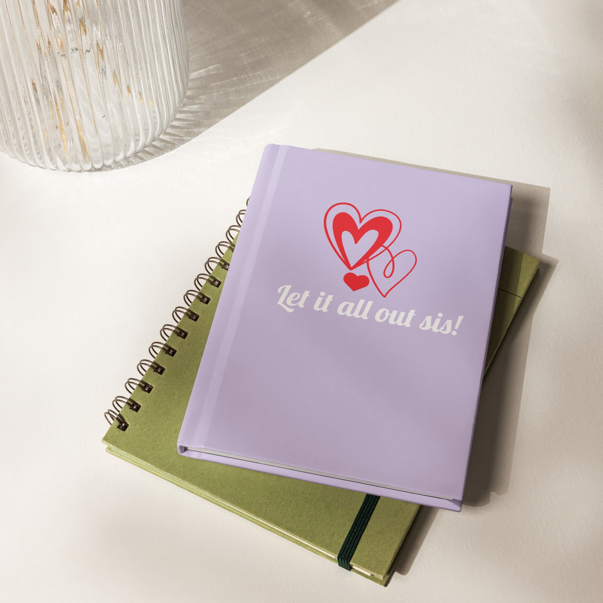 Let it all out hardcover journal